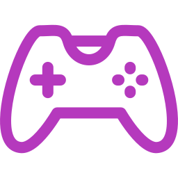 Icône d'une manette de jeu violette